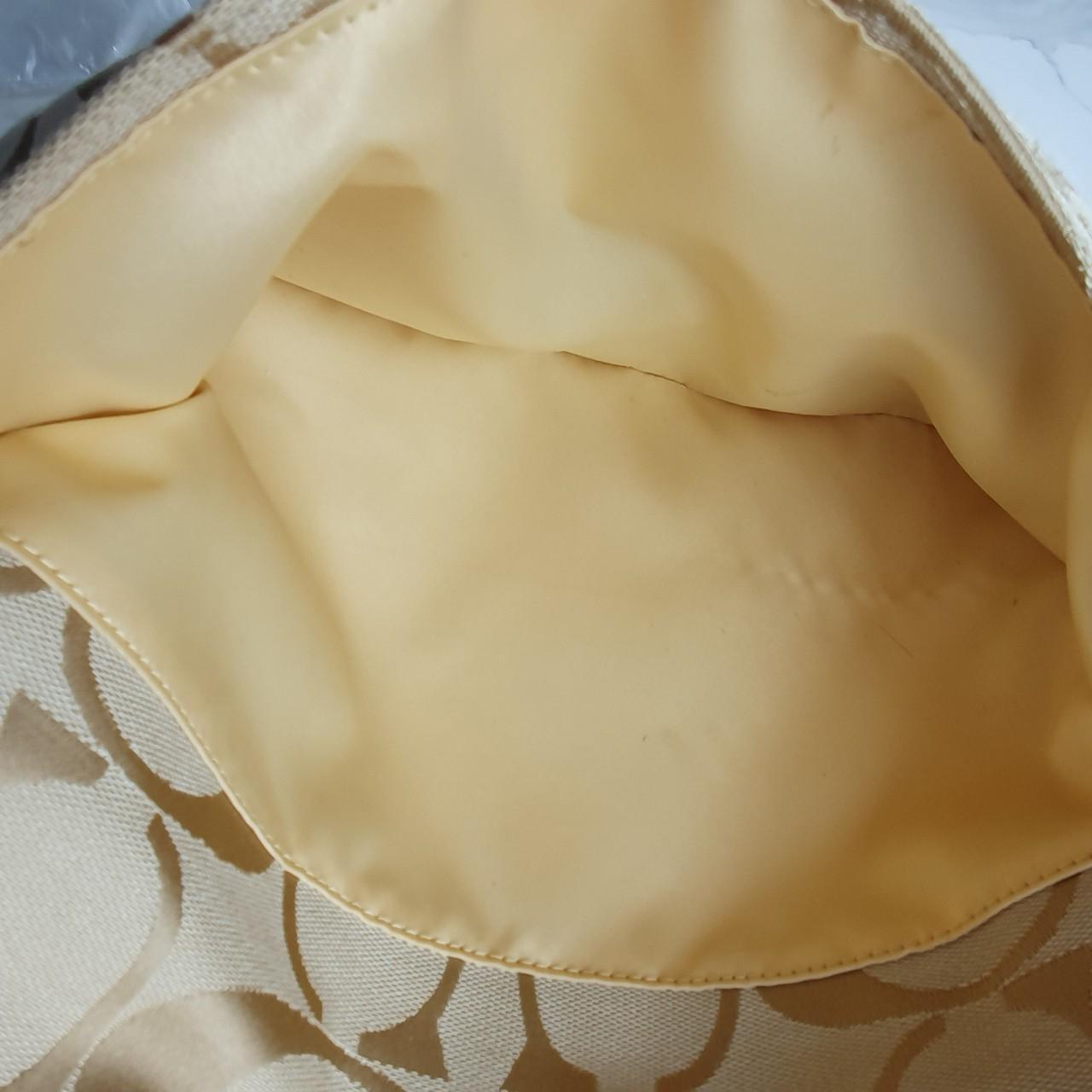 Authentic Coach yellow & tan hobo shoulder bag