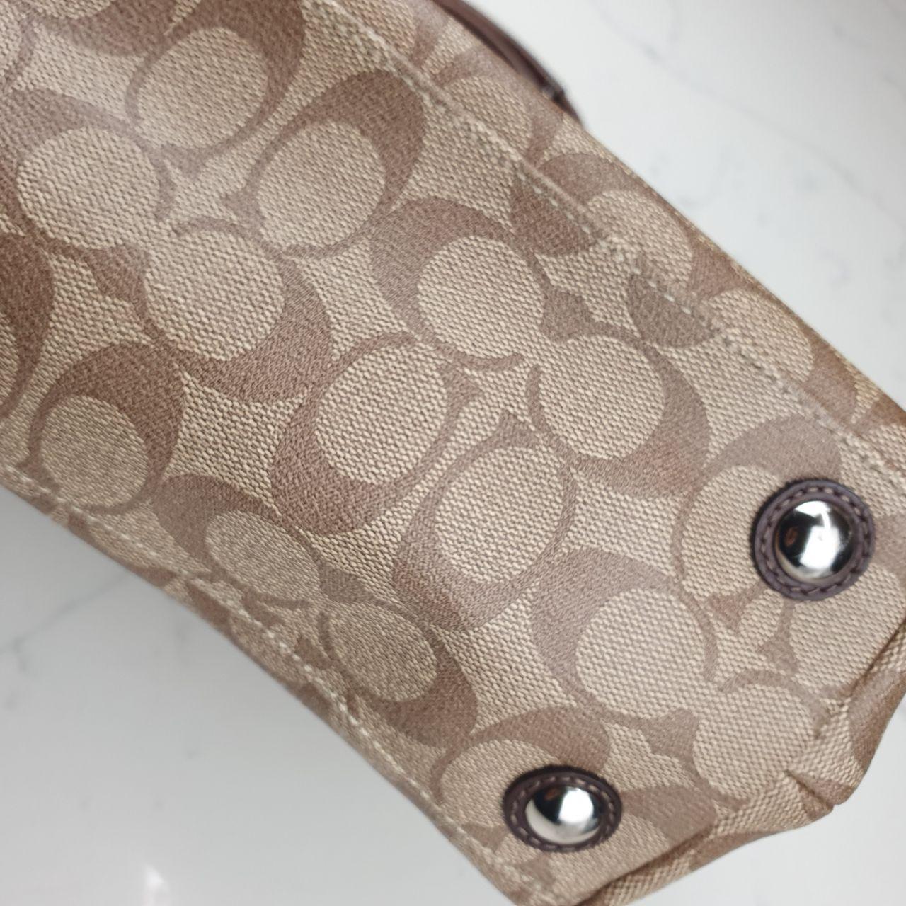 Coach Signature Canvas and Leather Tote Bag