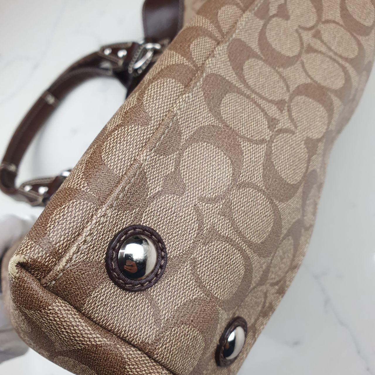 Coach Signature Canvas and Leather Tote Bag
