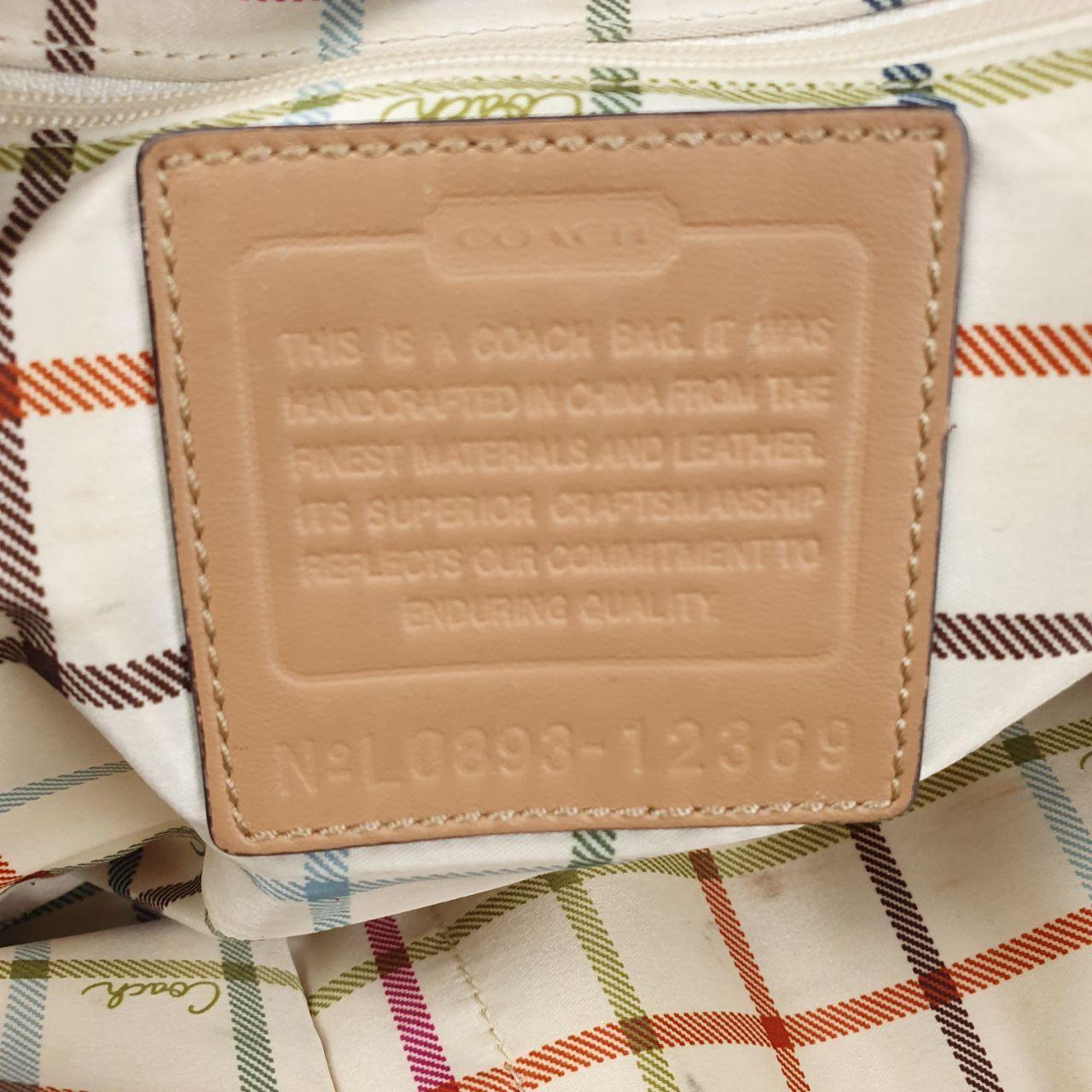 Coach Signature Canvas Tote Bag with Leather Trim