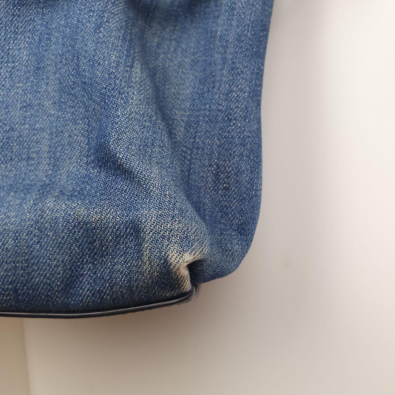 Authentic Coach Emma Mini Blue Denim and Leather handbag
