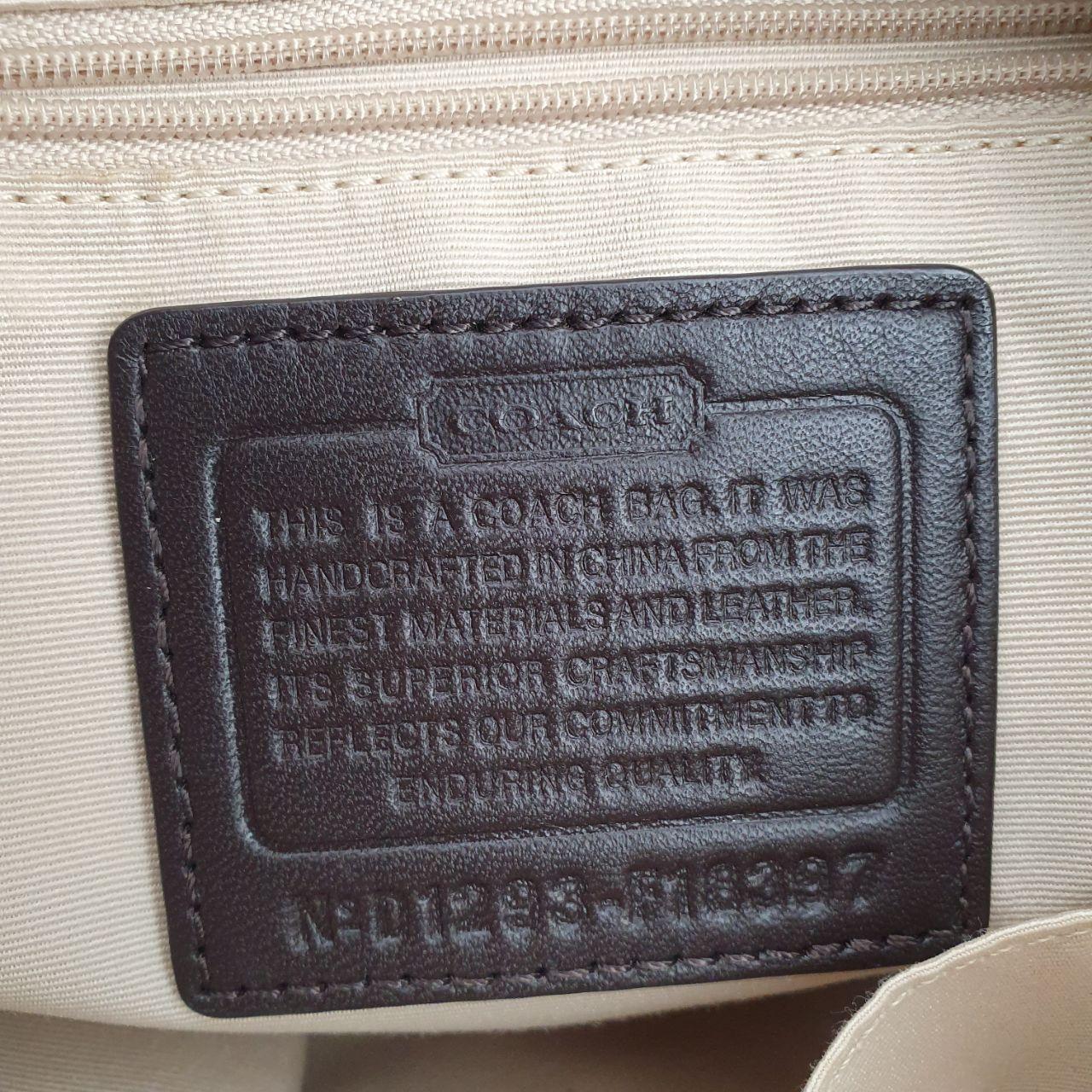 Coach Signature Canvas and Leather Adjustable Shoulder Bag