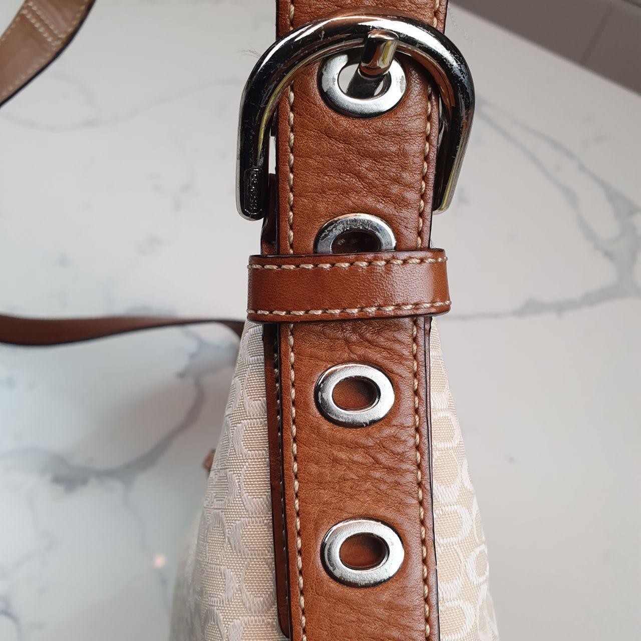 Coach Signature Canvas and Leather Shoulder Bag