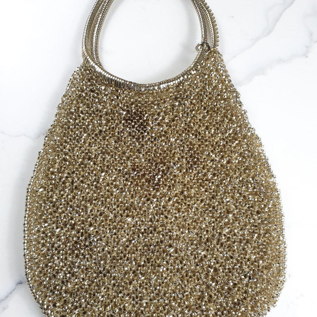Authentic Anteprima bling bling gold PVC Wire handbag
