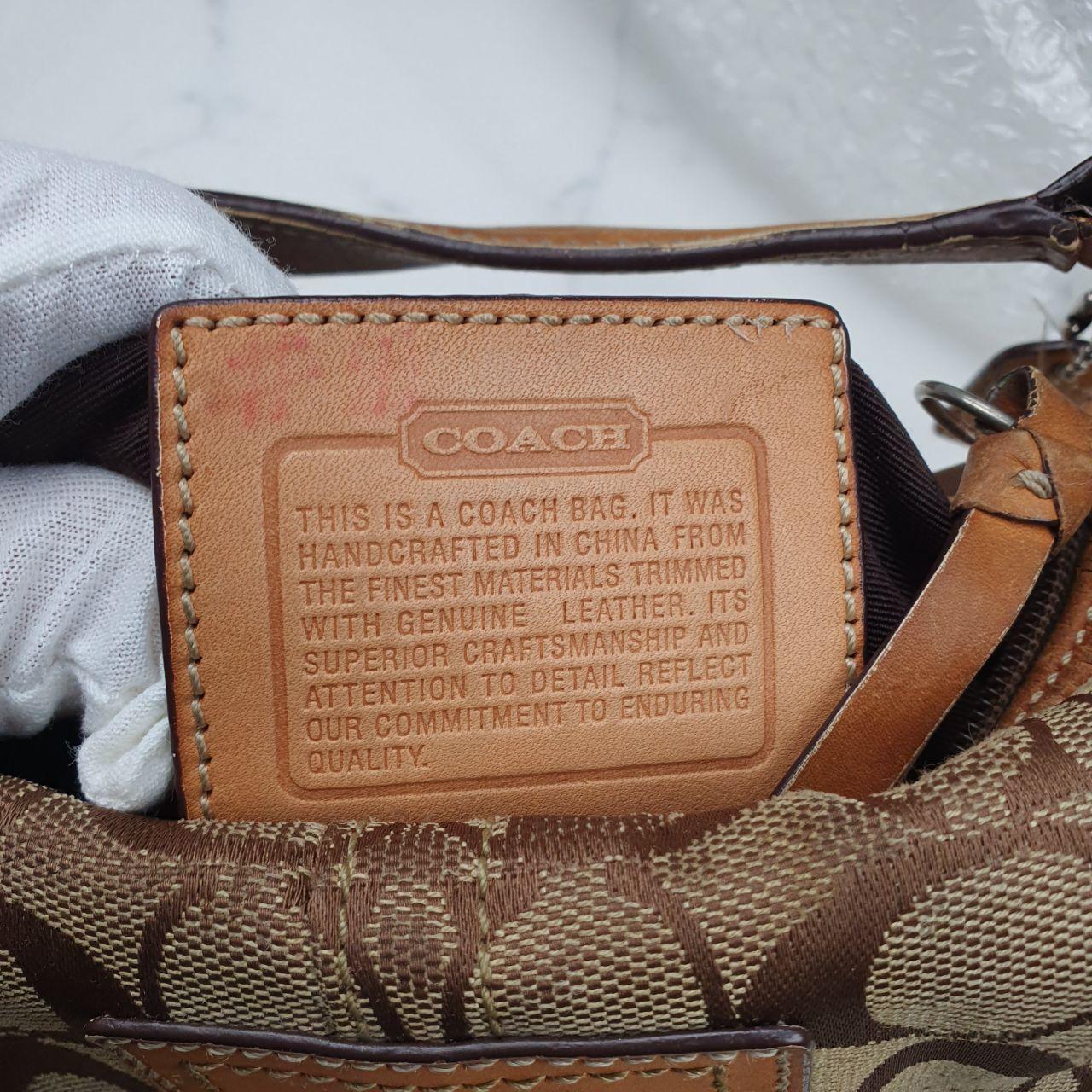 Coach Small Signature Canvas Shoulder Bag